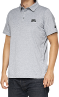 100% Corpo Polo Shirt - Heather Gray/Black - Large 35019-439-12