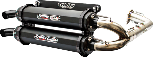 TRINITY RACING Stage 5 Dual Exhaust - Cerakote Black TR-4174D-C2