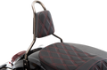 DRAG SPECIALTIES Sissy Bar Pad - Double Diamond - Red - Tapered 0822-0451