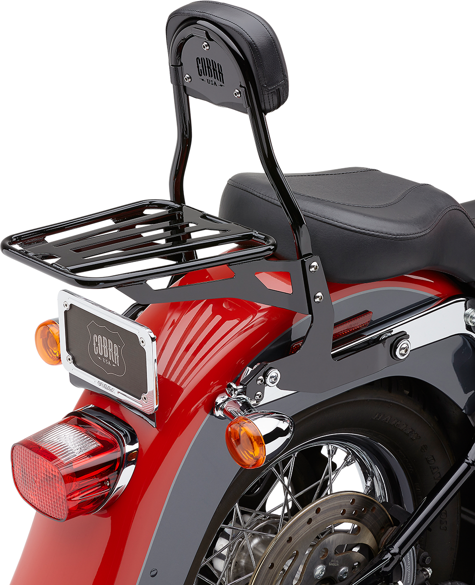 COBRA Backrest Kit - 14" - Black - Softail 602-2002B