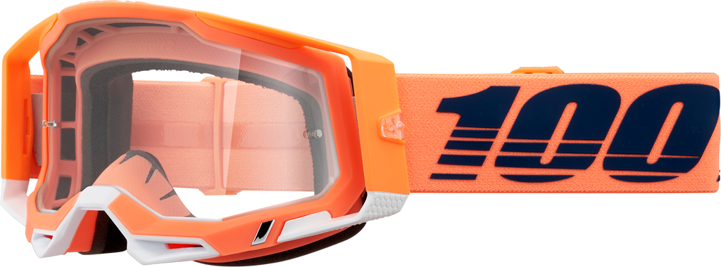 100% Racecraft 2 Goggles - Coral - Clear 50009-00018