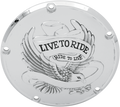 DRAG SPECIALTIES Live to Ride Derby Cover - 5-Hole - Chrome 33-0065CA