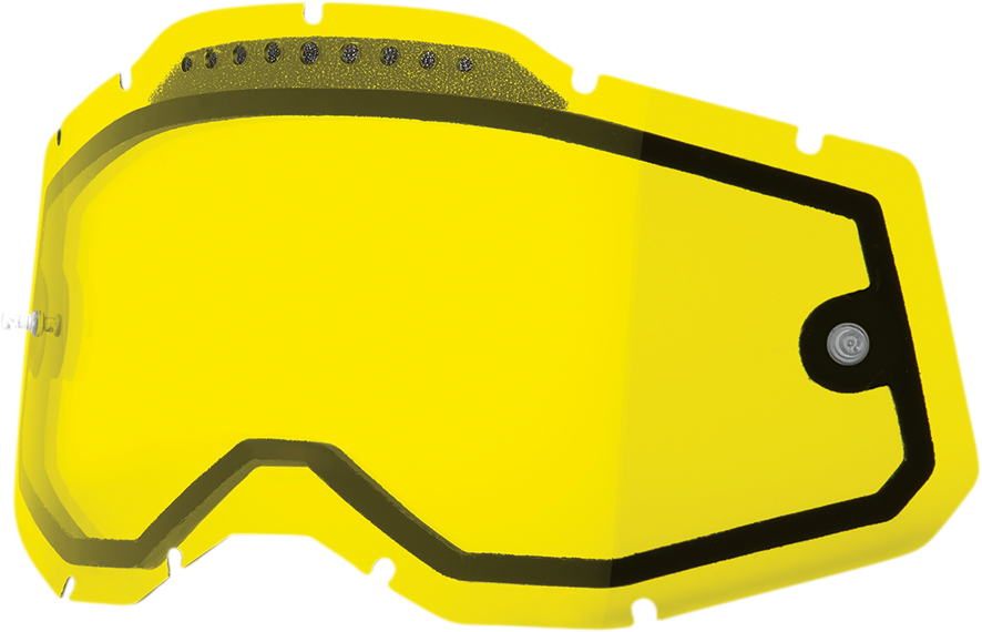 100% Accuri 2/Racecraft 2/Strata 2 Dual Lens - Vented - Yellow 59082-00003