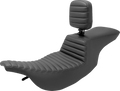 SADDLEMEN Tour Step Up Seat - Rider Backrest - Tuck-n-Roll - FL '97-'07 897-07-191BR
