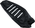 Parts Unlimited Ribbed Seat Cover - Black/White - Yamaha Yam-100-337