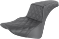 SADDLEMEN Step-Up Seat - Full Lattice Stitch - Black 818-33-175