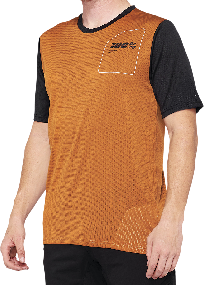 100% Ridecamp Jersey - Terracotta/Black - XL 40027-00018