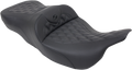 SADDLEMEN Roadsofa Seat - without Backrest - Full Lattice Stitch - Heated - '99-07 FL 897-07-182HCT