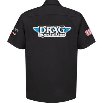 THROTTLE THREADS Drag Specialties House 25 Shirt - Black - Small DRG32ST24BKSR