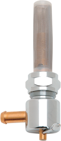 DRAG SPECIALTIES Rear Round Petcock - Chrome 1/4" OUTLET,5/16" BARB 03-0074R