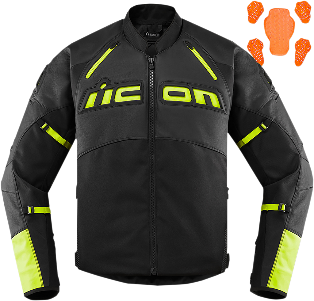 ICON Contra2™ CE Jacket - Black/Hi-Viz - 3XL 2810-3659