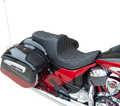 DRAG SPECIALTIES Predator III Seat - Forward Positioning - Double Diamond - Silver Stitching - '14-'22 Indian 0810-2271