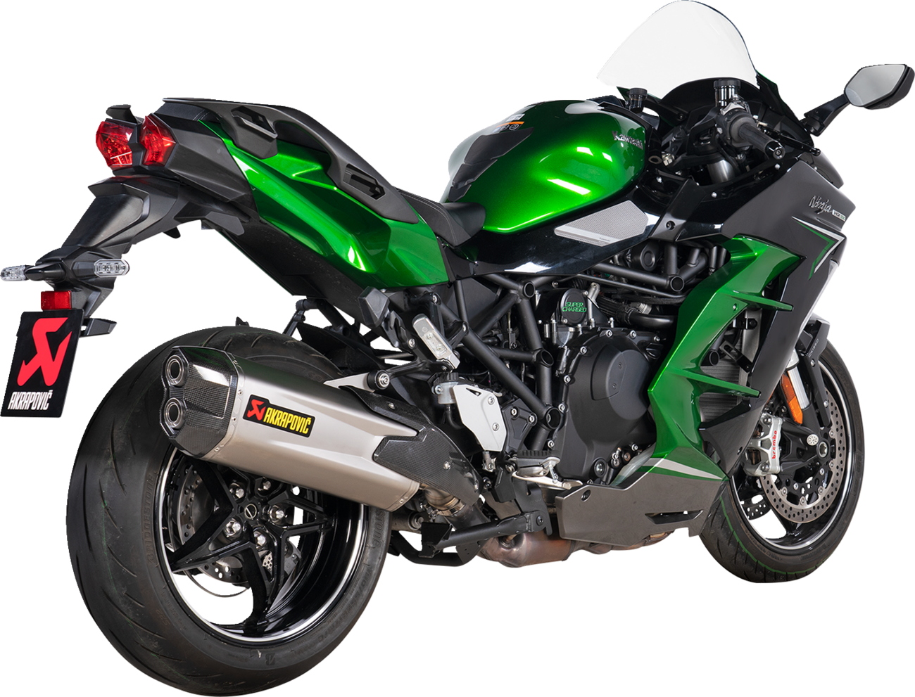 AKRAPOVIC Slip-On Line Muffler - Titanium Ninja H2 SX SE+ 2021-2023 S-K10SO30-HGIT 1811-4315