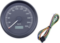 DRAG SPECIALTIES Universal 3-3/8" Programmable Electronic Speedometer - KPH - Black Face - Black Bezel NOT PLUG & PLAY; HARDWIRE T21-69A4BBDSR