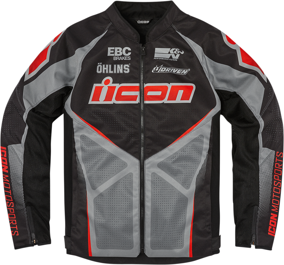 ICON Hooligan Ultrabolt Jacket - Black/Gray/Red - XL 2820-5531