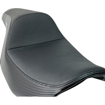 SLYFOX Drifter Tour Seat - Vinyl w/ Slipstop - Gray Logo - FL '23-'24 4685B-Slyfox