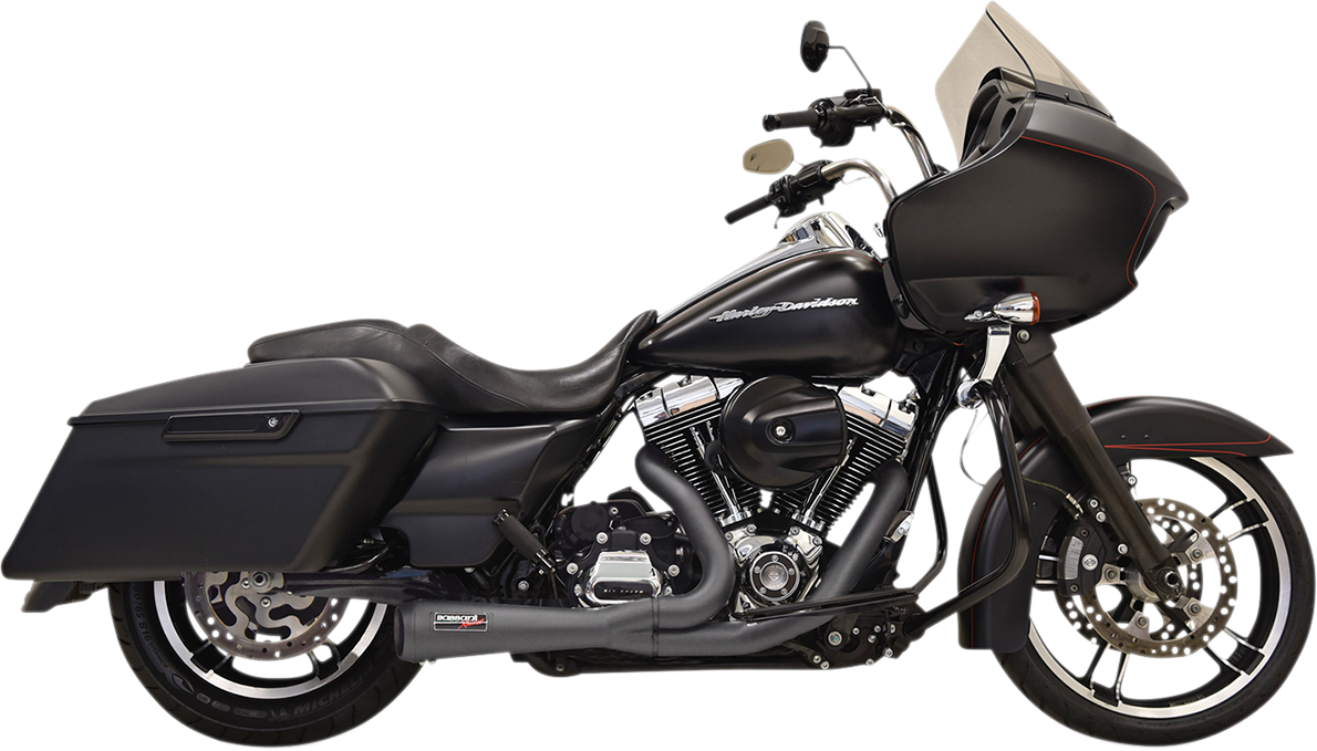 BASSANI XHAUST 2:1 Short Exhaust - Black 1F52RB