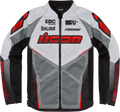 ICON Hooligan Ultrabolt Jacket - Gray/Red - Small 2820-5540
