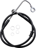 DRAG SPECIALTIES Brake Line - +2" - Black - '15-'17 Softail 618300-2BLK