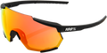 100% Racetrap Sunglasses - Soft Tact Black - Red Mirror Lens 61037-100-43