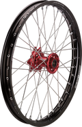 MOOSE RACING Wheel Assembly - SX-1 - Complete - Front - Black Wheel/Red Hub - 21x1.6 - Honda HF-16021-BKRD