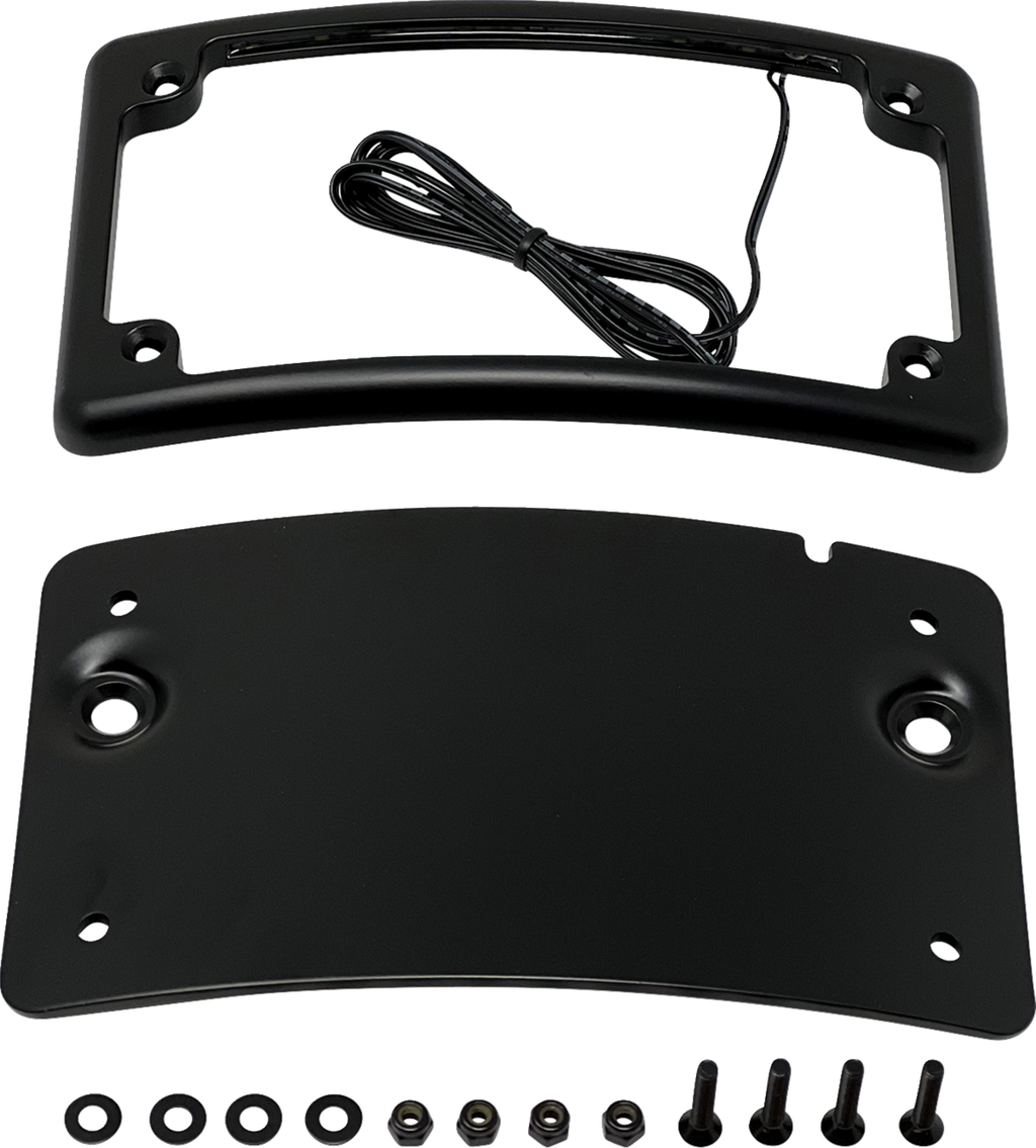 KODLIN MOTORCYCLE License Plate Kit - Universal - Black KUS20200 2030-2162
