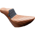 LE PERA Tailwhip Daddy Long Legs Seat - Brown - Double Diamond - Black Stitch - FL/FX '18-'25 LYR-580DLTDV01
