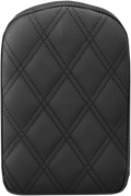SADDLEMEN Sissy Bar Pad - Lattice Stitched - Black 41143