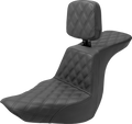 SADDLEMEN Tour Step Up Seat - Rider Backrest - Full Latice Stitch - FLSB/FXLR '18-'22 818-29-195BR