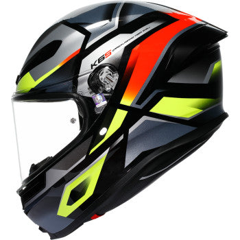 AGV K6 S Helmet - Erazer - Black/Red/Yellow Fluo - Large 2118395002-026-L