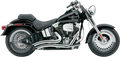 COBRA Speedster Swept Short Exhaust - Chrome - '12-'17 Softail 6225