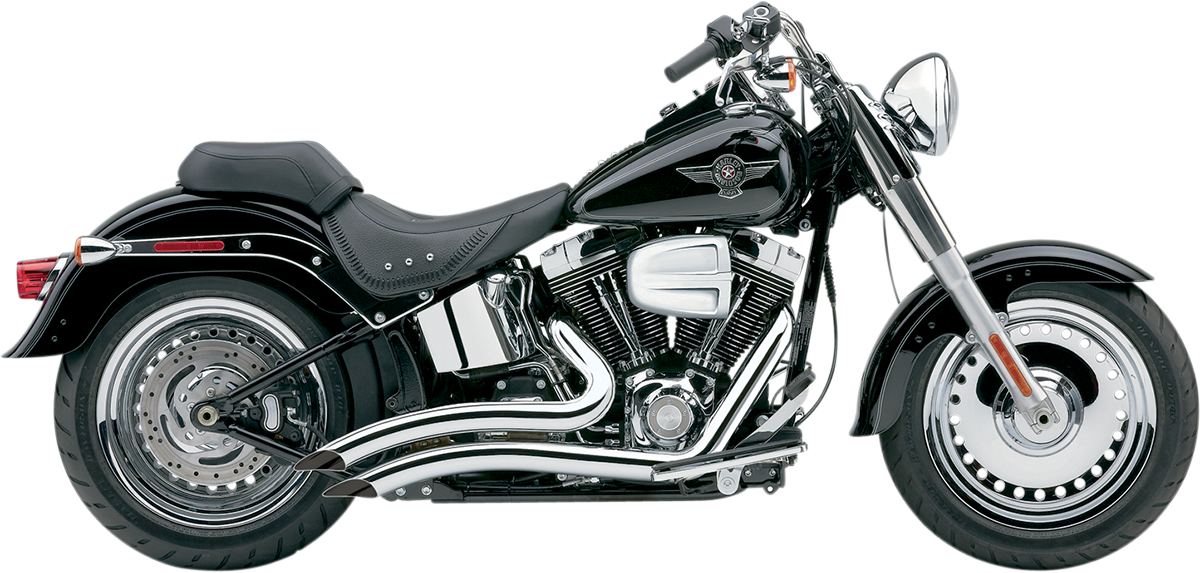 COBRA Speedster Swept Short Exhaust - Chrome - '12-'17 Softail 6225