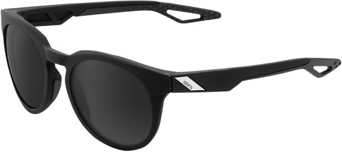 100% Campo Sunglasses - Matte Black - Smoke 61026-019-57