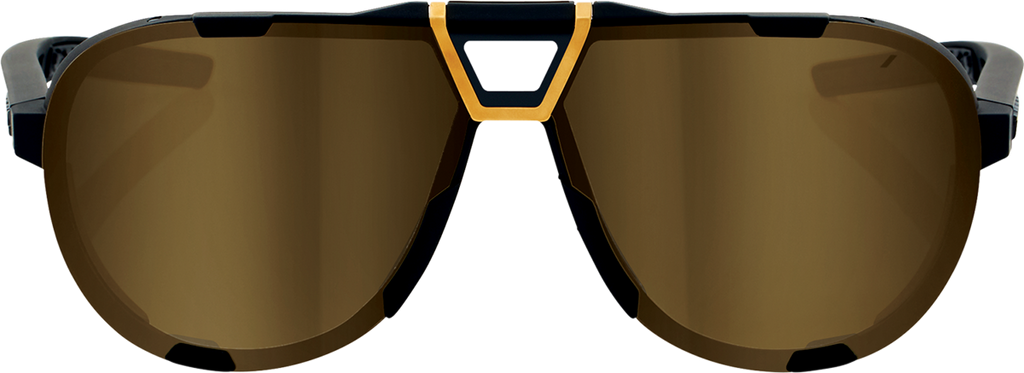 100% Westcraft Sunglasses - Soft Tact Black - Soft Gold Mirror 61046-258-01