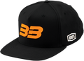 100% BB33 Hat - Black/Fluo Orange - One Size BB-20041-485-01