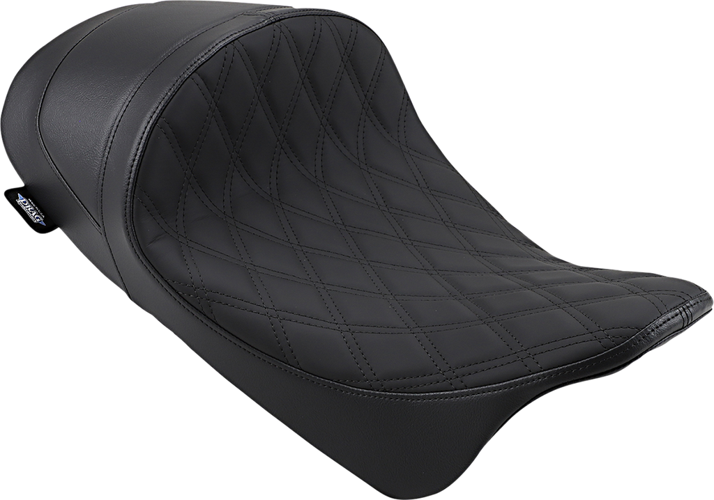 DRAG SPECIALTIES Forward Low Solo Seat - Diamond - Black - FL '08-'22 0801-1252