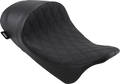 DRAG SPECIALTIES Forward Low Solo Seat - Diamond - Black - FL '08-'22 0801-1252