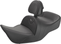 SADDLEMEN Roadsofa Seat - Carbon Fiber - Includes Backrest - Black - GL H01-07-185BR