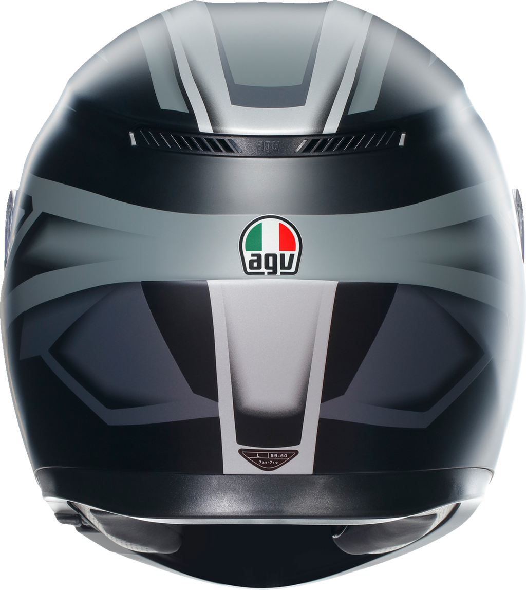 AGV K3 Helmet - Compound - Matte Black/Gray - Small 2118381004008S