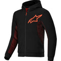 ALPINESTARS Chrome Air Sport Hoodie - Black/Red Fluo - Small 4200425-1030-S