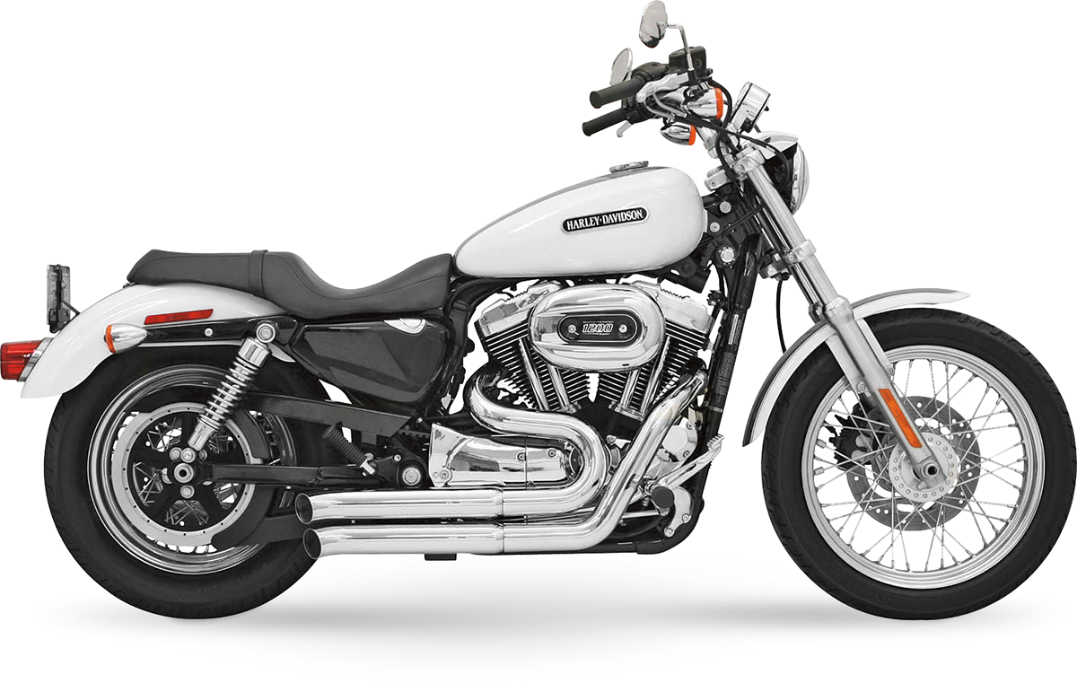 BASSANI XHAUST FireSweep Exhaust - Chrome - Sportster 14113D