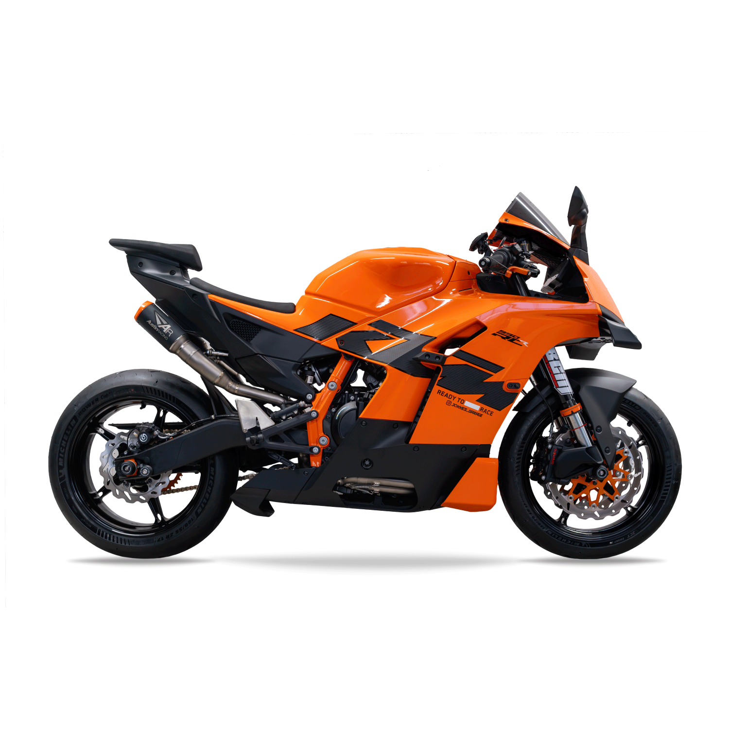 Austin RS22 140mm - 2026 KTM 990 RCR RS22 DUAL UNDERSEAT BOX DELETE TITANIUM EXHAUST SYSTEM  AR101