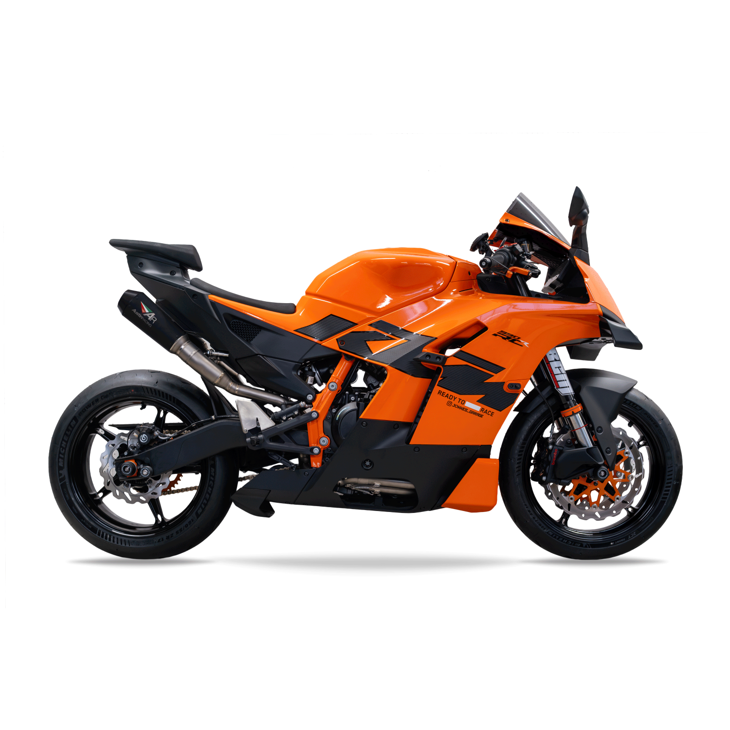 Austin RS22 140mm - 2026 KTM 990 RCR RS22 DUAL UNDERSEAT BOX DELETE TITANIUM EXHAUST SYSTEM  AR101