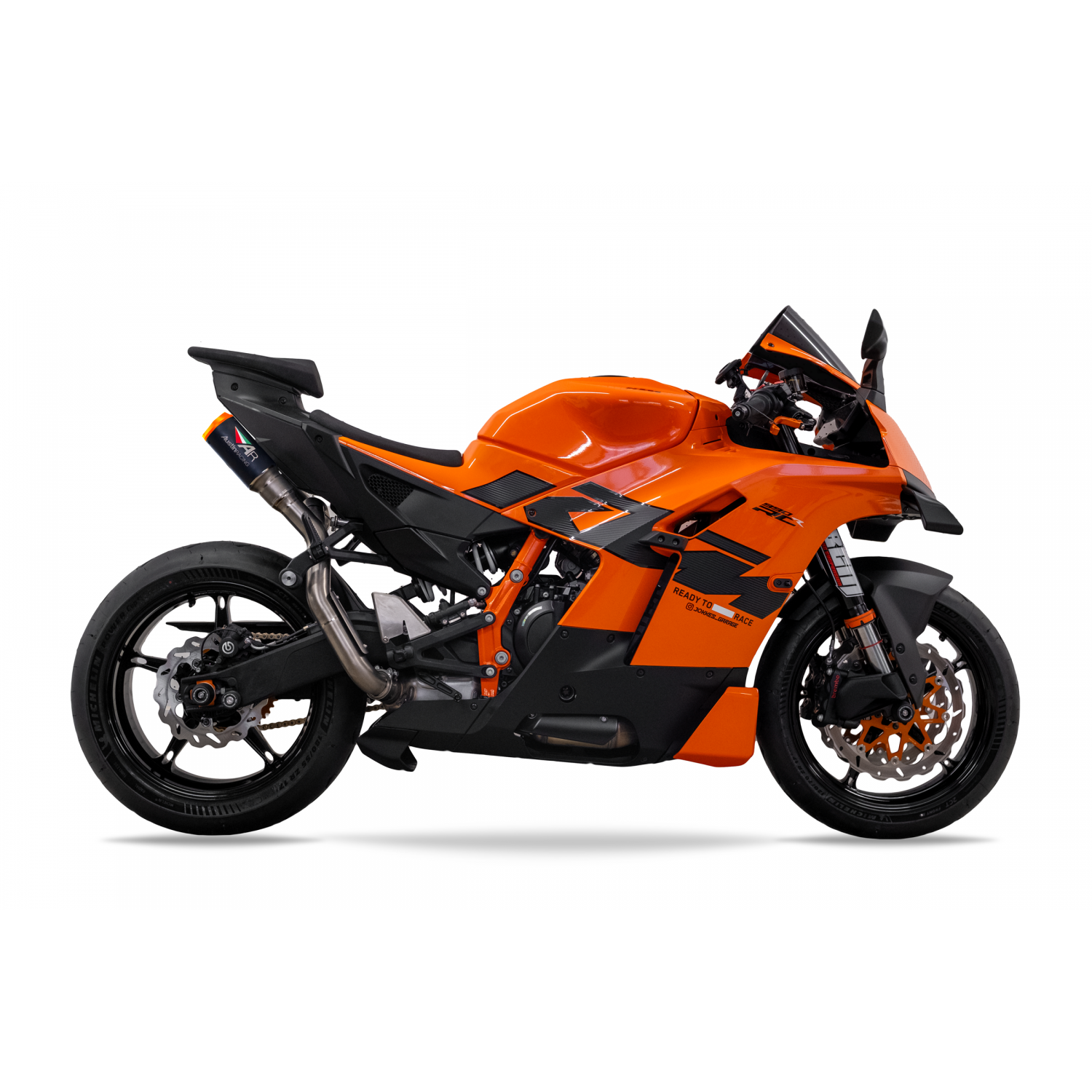 Austin 2026 KTM 990 RCR RS22 DUAL UNDERSEAT SLIP-ON TITANIUM EXHAUST SYSTEM  AR100