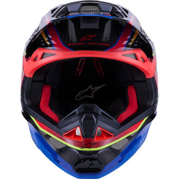 ALPINESTARS Supertech M10 Helmet - MIPS® - Era - Gloss Blue/Red/Yellow Fluo - Small 8301223-7356-S