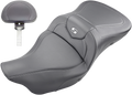 SADDLEMEN Roadsofa Seat - Heated - Carbon Fiber - with Backrest - Black - '09-'23 FLHTCUTG 808-07B-185TBRH