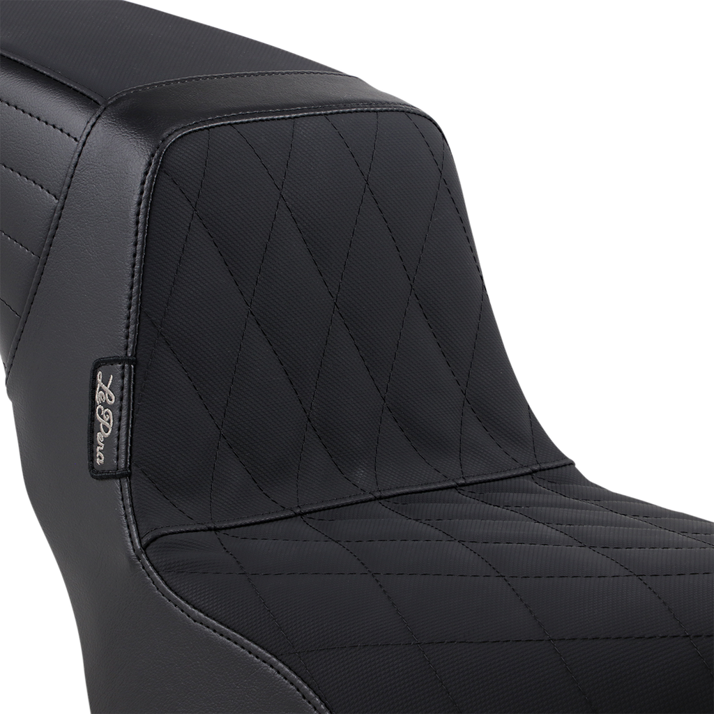 LE PERA Kickflip Seat - Diamond w/ Gripp Tape - Black - Softail '18-'21 LYF-590DMGP
