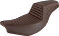 SADDLEMEN Step Up Seat - Front Tuck-n'-Roll/Rear Lattice - Brown - Indian I14-07-176BR