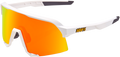 100% S3 Sunglasses - White - Red Mirror 60005-00009