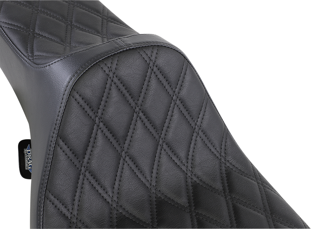 DRAG SPECIALTIES Extended Reach Predator III Seat - Double Diamond - Black NOT A 2-UP SEAT 8011369
